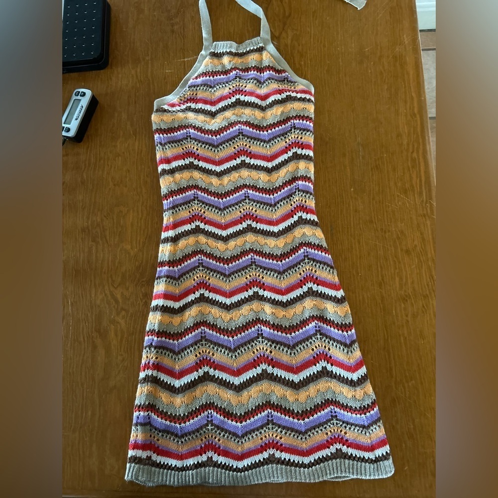 So Crochet Halter Mini Dress Junior Size Small